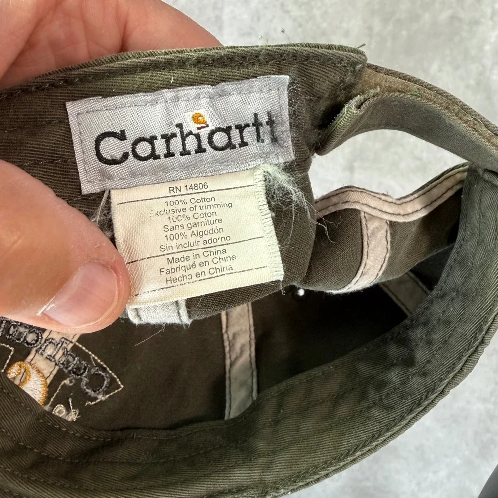 Carhartt Baseball Cap Men OS Olive Green Solid Embroidered Patch 1889 SP06